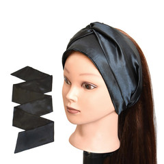 2 Pcs Satin Head Wrap Wig Grip Band Fashion Headbands for Laying Lace Frontal Wi