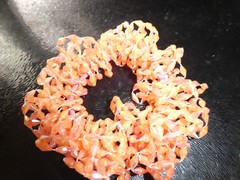 3 HAND  CRAFTED, HAIR SCRUNCHIES BEADED ART PONY HAIR DECOR PASTELS BOUTIQUE