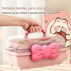 Hair Accessories Organizer 3 Layer Hair Tie Storage Box Collapsible Plastic Box