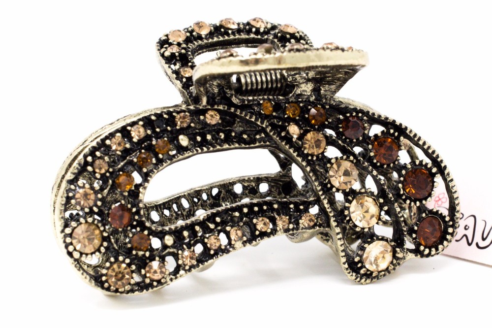 USA Medium Elegant Rhinestones Crystal metal hair Clip Hair Claw Hair clamp