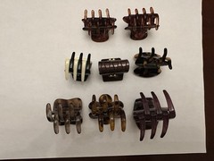 Lot Of 8 Vintage Style Hair Claw Clips- Assorted Sizes & Earth Tones