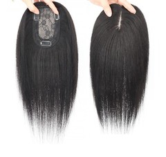 4.7″x3.15″ cap 100% Human Hair Topper Clip in 14″, fit left/right/center parting