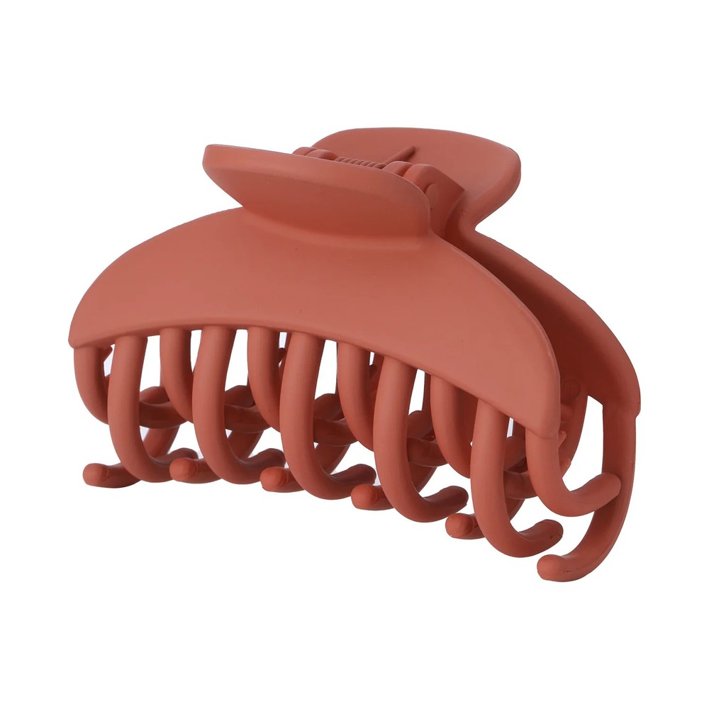 1pc hair clip with double teeth grip for women, simple matte ABS hair clip with