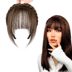 Braids Headband Hair Neat Fringe Bands Instant Hair Bangs With Headband Braided