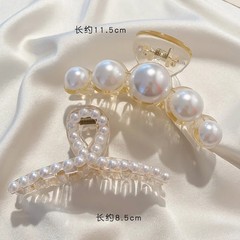 Simulated Pearl Hair Claws for Women Korean Acrylic Hair Clips Girls Large Size