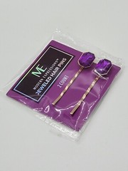 Jeweled Bobby Pin by Modern Expressions 2 Purple GEM Hair Clip Hairpin – NIP