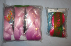Costume Party Dress Up Hair extensions Grey mix color Black Blonde Pink lot HAIR