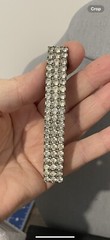 Charles J Wahba vintage rhinestone barrette night tight clasp over 3” x 1/2” WOW