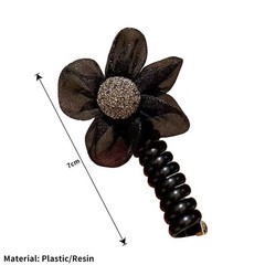 Flower Braided Telephone Wire Hair Bands,Newest Straight Spiral Hair Ties OY