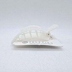 Teleties Large Flat Square Hair Clip Pain Free Durable – Coconut White