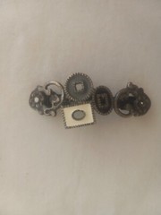 Vintage Hair Clip Barrette Metal Modern Art Design MADE IN FRANCE