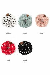 C.C Exclusive Fashion Soft Polka Dot Soft Viscose Scrunchies Ponytail Holder