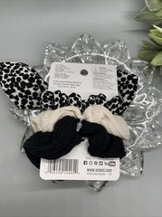 Scunci Scrunchie 1 Long Tie 3 Regular Size Bundle Black white 4 Pc Set Lot