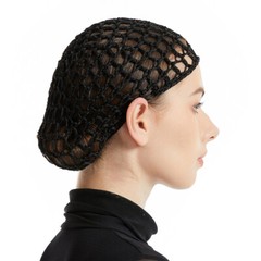 Women Mesh Soft Knit Hair Net Snood Hat Women Crochet Head Wrap Sleeping Cap