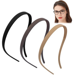 8Pcs Flex No Pressure Headbands for Glasses Wearers + 20Pcs Black Rubber Bands