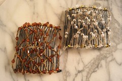 Elastic Beaded Magic Hair Comb Stretchy Double Comb Hair Fork Clips