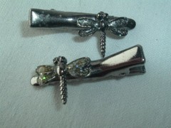 VINTAGE METAL DRAGONFLY HAIR CLIP BARRETTES HAIR ACCESSORY