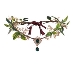 Fairy Flower Crown Even Headband Floral Headpiece Woodland Forest Circlet for Wo