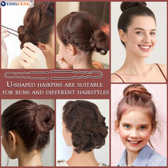 510PCS Brown Bobby Pins Hair Pins Kit with Hair Net, Includes 100 Bobby Pins fo