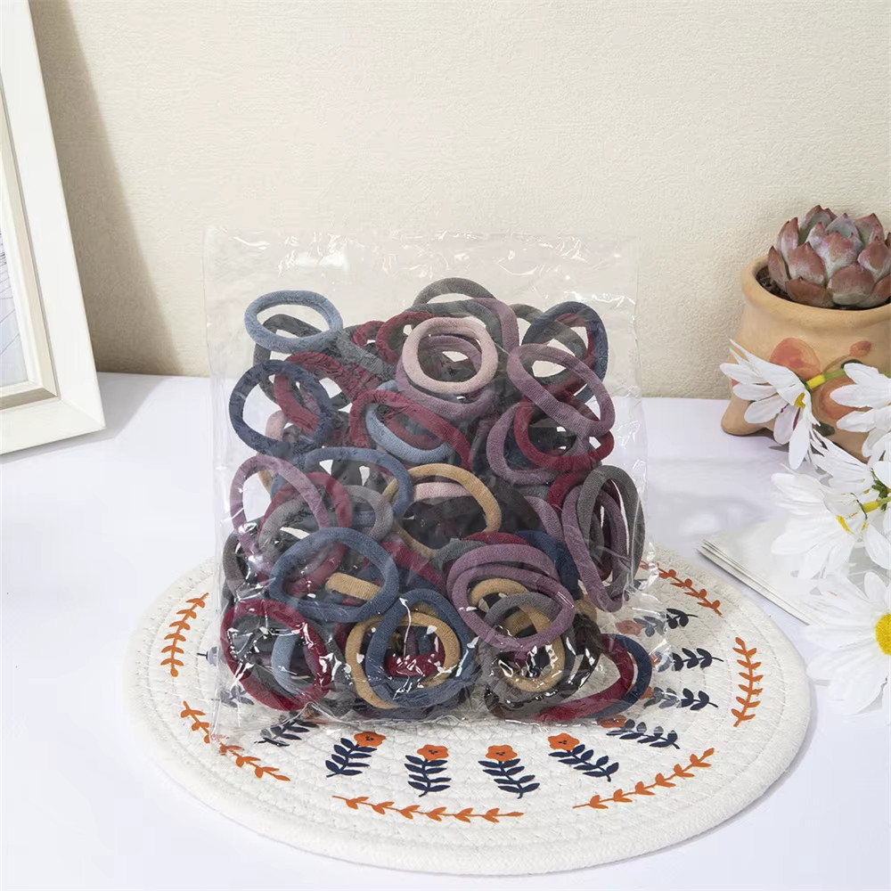 50/100 Pieces of Black and White Hair Bands, Women’S Hair Bands, High-Elasticity