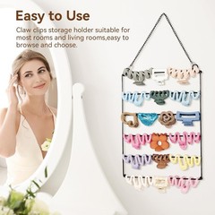 Storage for Women Girls,Claw Clip Hanger Home Decor for Wall,Door,Closet