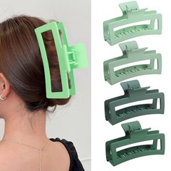 5 Inche Gradient Green Extra Large Claw Clips for Thick and Long Hair, 4 Pack…