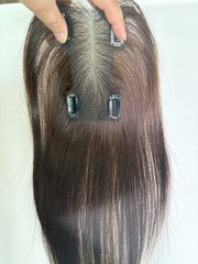 2.8″x4.7″Thin Lace 100%Human Hair Topper Cover Top Hairline Parting Line 10″~12″