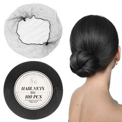 Hair Net, 100 Count, 20 Inch Hair Nets, Invisible Elastic Mesh for Food , Black