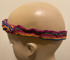 Braided strap headband Guatemalan cotton Colorful Tribal Elastic Women Child BF