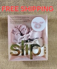 Slip Silk Scrunchie 3 Set Bunny Ears Caramel White Pink Nude Pastels Limited Edi