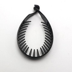 10 Pcs Black Plastic Twisted Ponytail Clip Holder Hair Claw 82mm Bun Maker