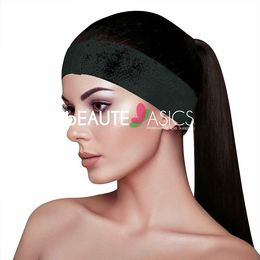 100 Pcs Disposable Headbands with Adjustable Closure for Spa Facial and Makeups
