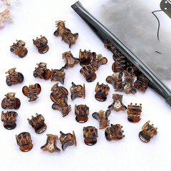 20pcs Mini Brown Hair Clips Strong Grip Claw Clips Women Bangs Bun Accessories