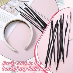 20Pcs Headband Teeth Strip, Anti-Slip Hair Bands Teeth Comb Self-adhesive Hea…