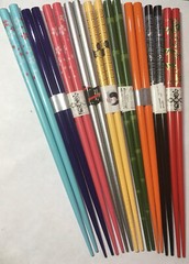 10 COLORS 10 Pair 9″ HAIR STICKS Chopsticks IN Gift Bag Designed & Solid
