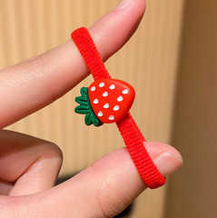 10pcs Cute Strawberry Hair Ties Set for Girls