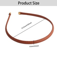 5PCS Thin Leather Headbands, Solid Simple Color Skinny Headband, Decorative H…