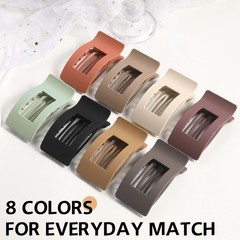 8 Pack Flat Claw Clips for Women – Matte No Slip Hair Clips for Thick & Thin …