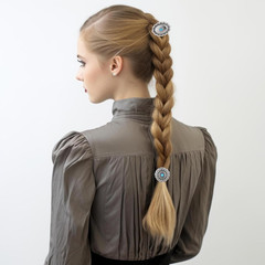6 Pcs Western Ponytail Holders, Boho Metal Hair Clips, Circular Flower Hair Ties