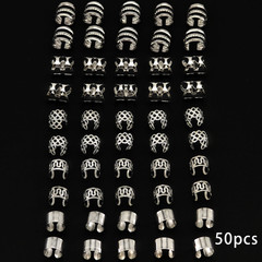 50/100PCS Hair Jewelry for Braids Dreadlock Accessories Braid Clips Locs Jewelry
