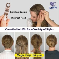 Magic-Grip Hair Pins Set of 10 by Good Hair Days Color: Shell