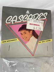 Vintage 80s CASCADES 1987 Banana Hair Clip Retro Fancy Dress-up Pearls NOS New
