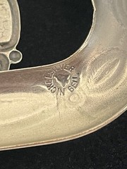 VTG Bell Trading Post Nickel Silver Faux Turquoise Hair Holder Or Belt Ornament