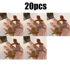 4Pcs Mini Cute Claw Clip Small Girl Hair Claw Semi Transparent Bangs Side Clip S