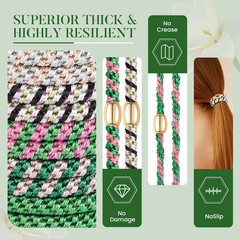 Hair Ties No Damage – 10PCS Ponytail Holders – 1 Count (Pack of 10) 13.Green