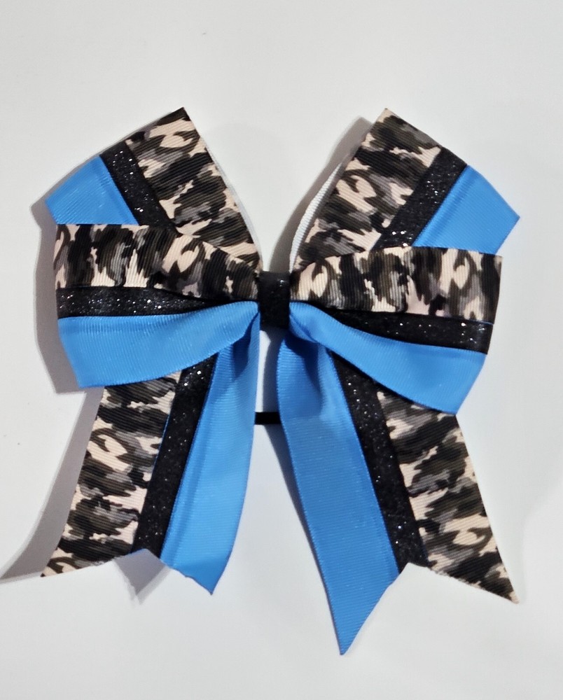 Game Ready Softball Bow Ponytail Holder Multicolor Camouflage