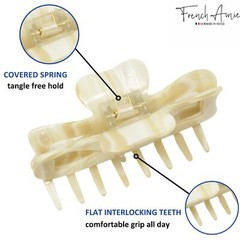 French Amie Large Butterfly 3.5″ Handmade Celluloid Acetate Hair Claw for Women