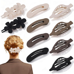 10 Pcs Flat Hair Clips for Women, 3 Styles Matte No Bump Claw Clips for Driving