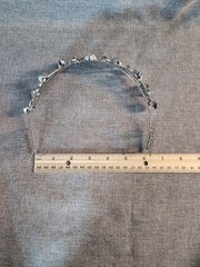 Unbranded Halloween Silver-tone Tiara Costume Skull Rhinestone Statement Piece