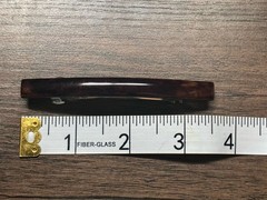 Brown Accented Acrylic Rectangular Hair Barrette 3.5”